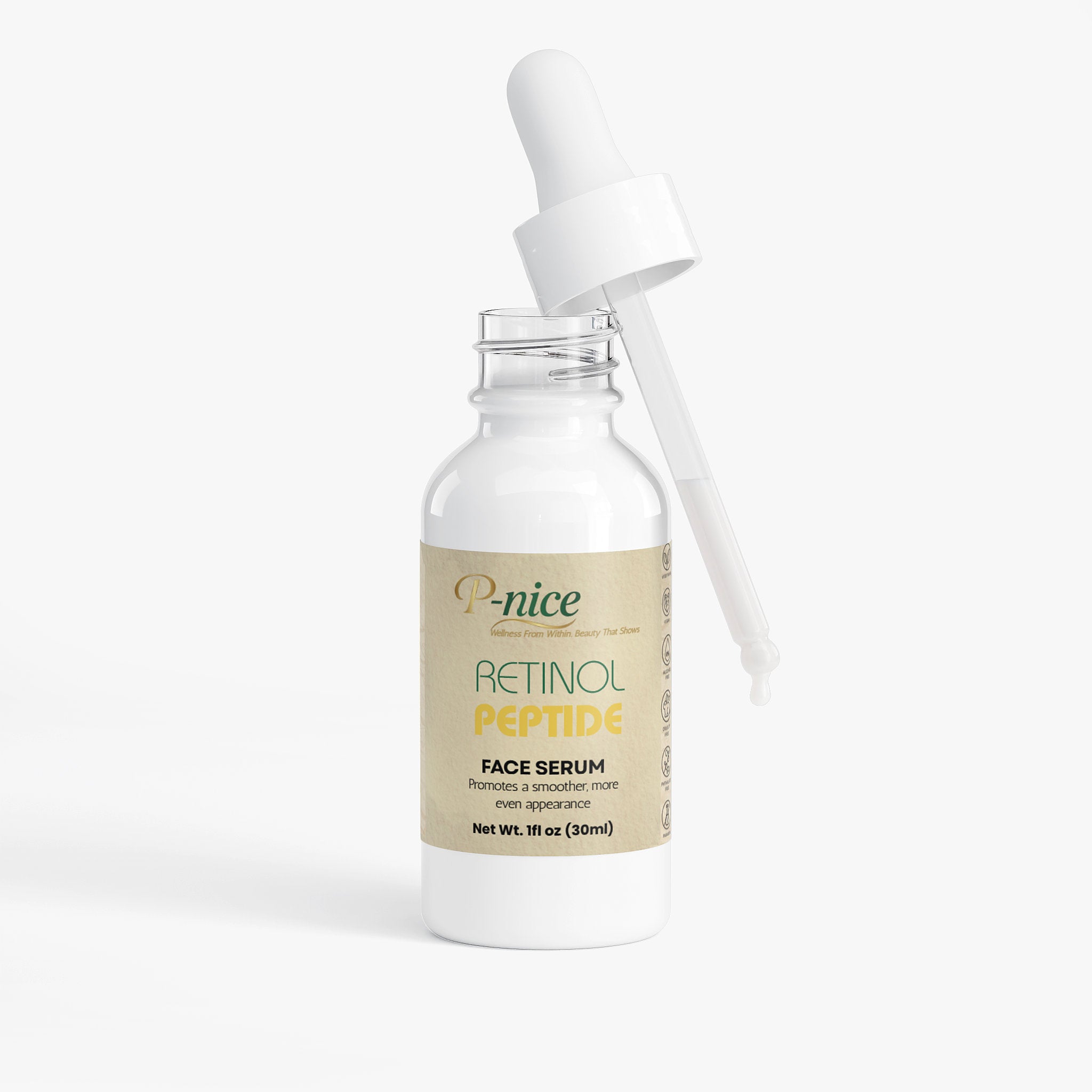 P-NICE Retinol and Peptide Face Serum smoothing lightweight night serum